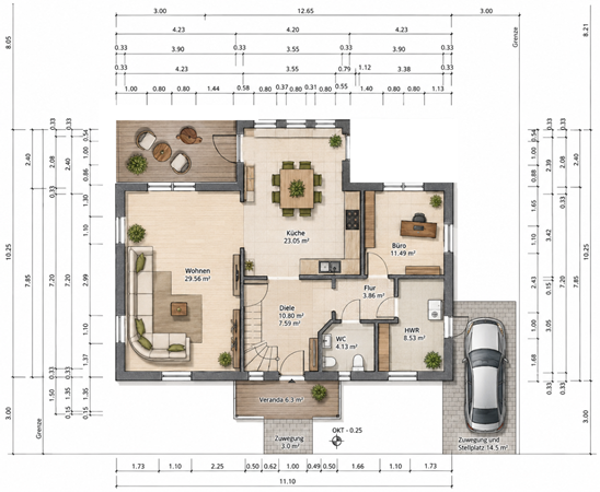 Floorplan - Up de Dohre 31, 46399 Bocholt